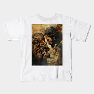 Lion And Jesus Christian Kids T-Shirt